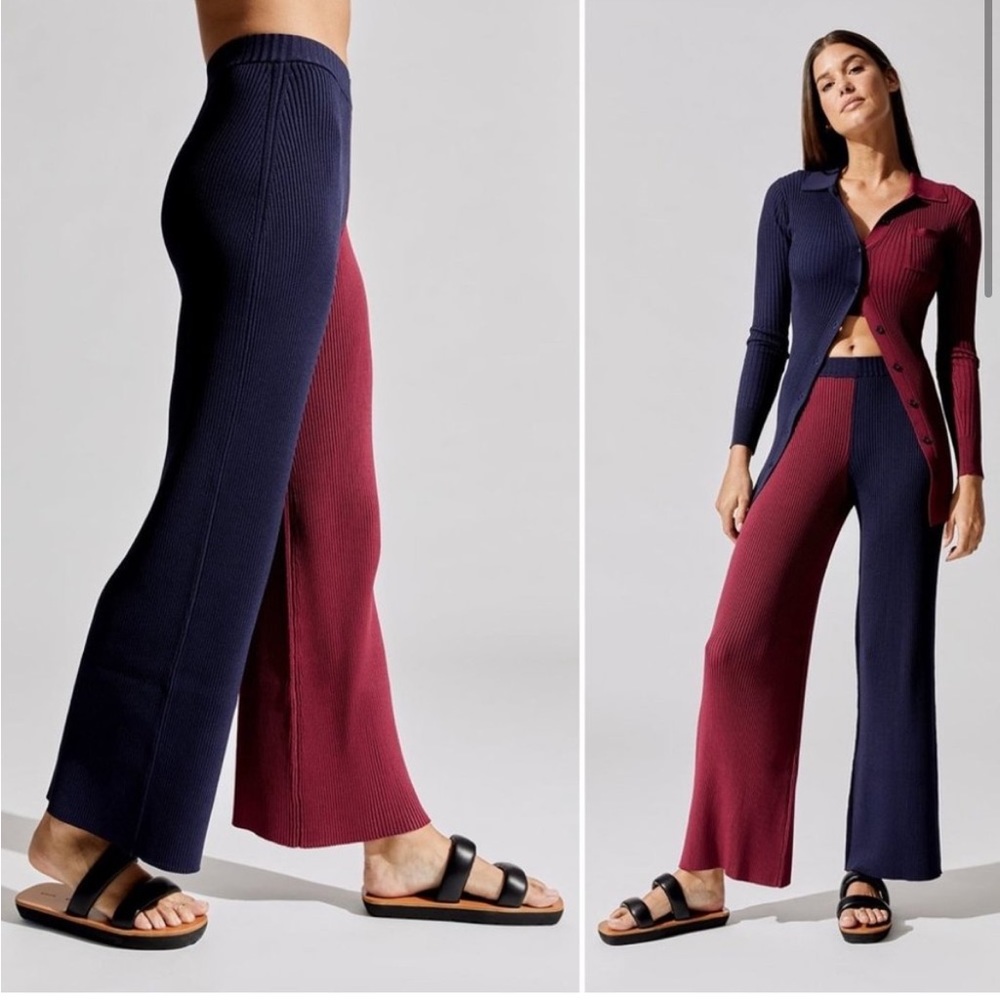 Staud fama color block pant - size S